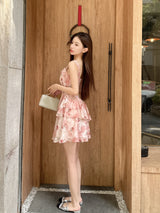 Romantic Rose Blossom Layered Dress