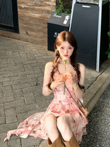 Romantic Rose Blossom Layered Dress