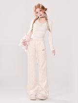Pearl Charm Ribbed Top