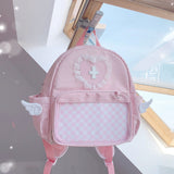 Pink Angel Demon School Backpack