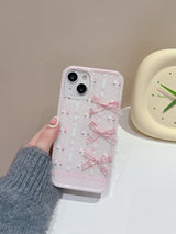 Kitty Pink Lace Love Chain Bow Coquette iPhone Case