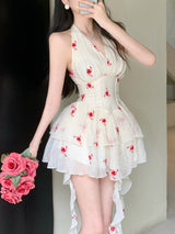 Halterneck Floral Dress