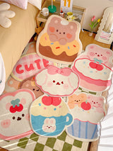 Kawaii Bunny Bear Bedroom Carpet Rug Mat