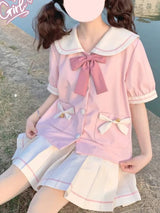 Pink Sailor Kindergarten Uniform Set