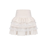Layered Lace Ruffle Mini Skirt