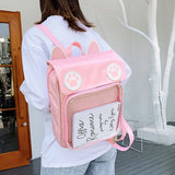 Cute Cat School Big Backpack Bag