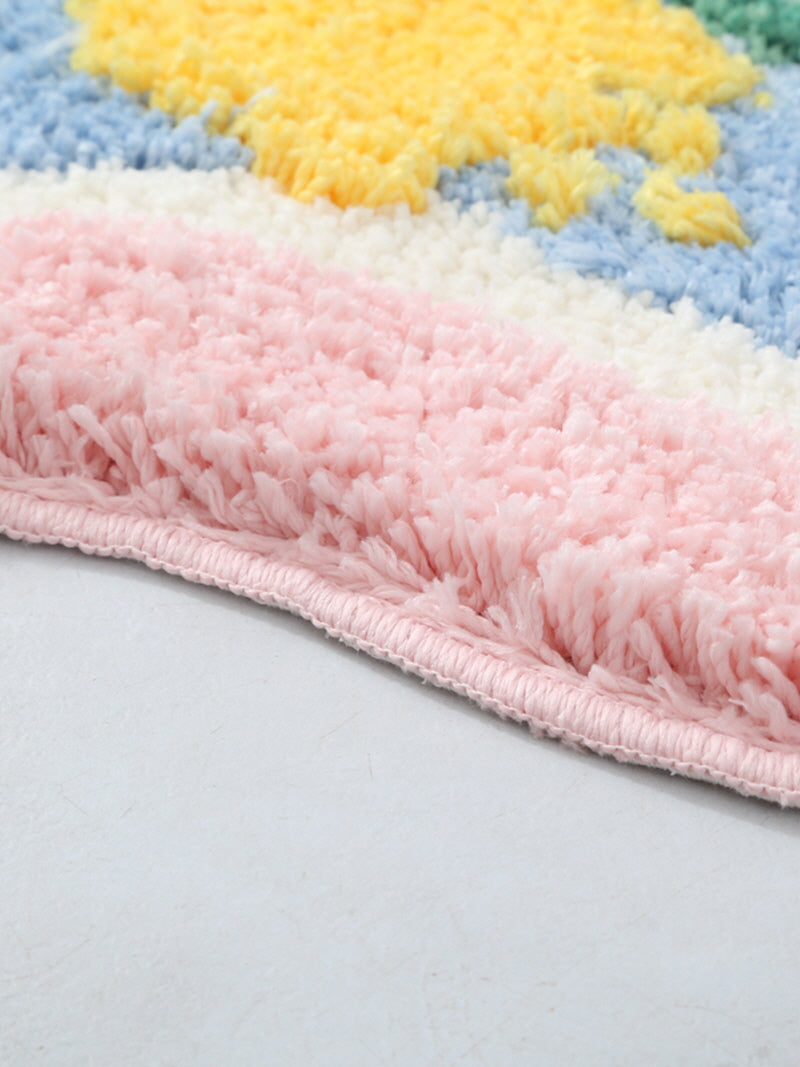 Pink Tulip Soft Plush Floor Mat Rug Carpet