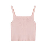 Pink Knitted Soft Camisole Cardigan Set