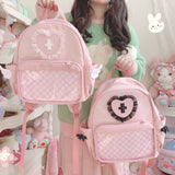 Pink Angel Demon School Backpack