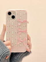 Kitty Pink Lace Love Chain Bow Coquette iPhone Case