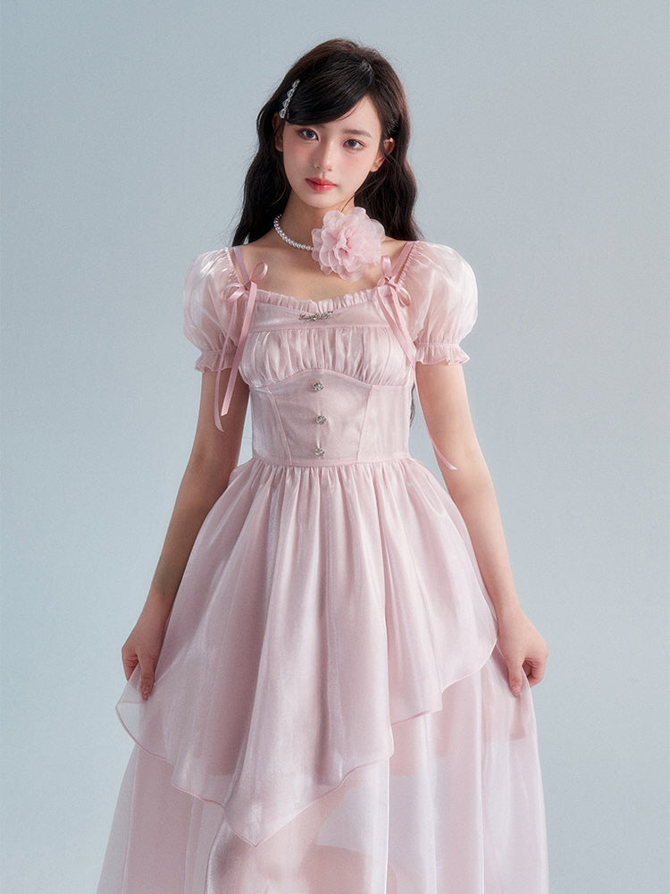 Pearl Blossom Choker & Ribbon Corsage