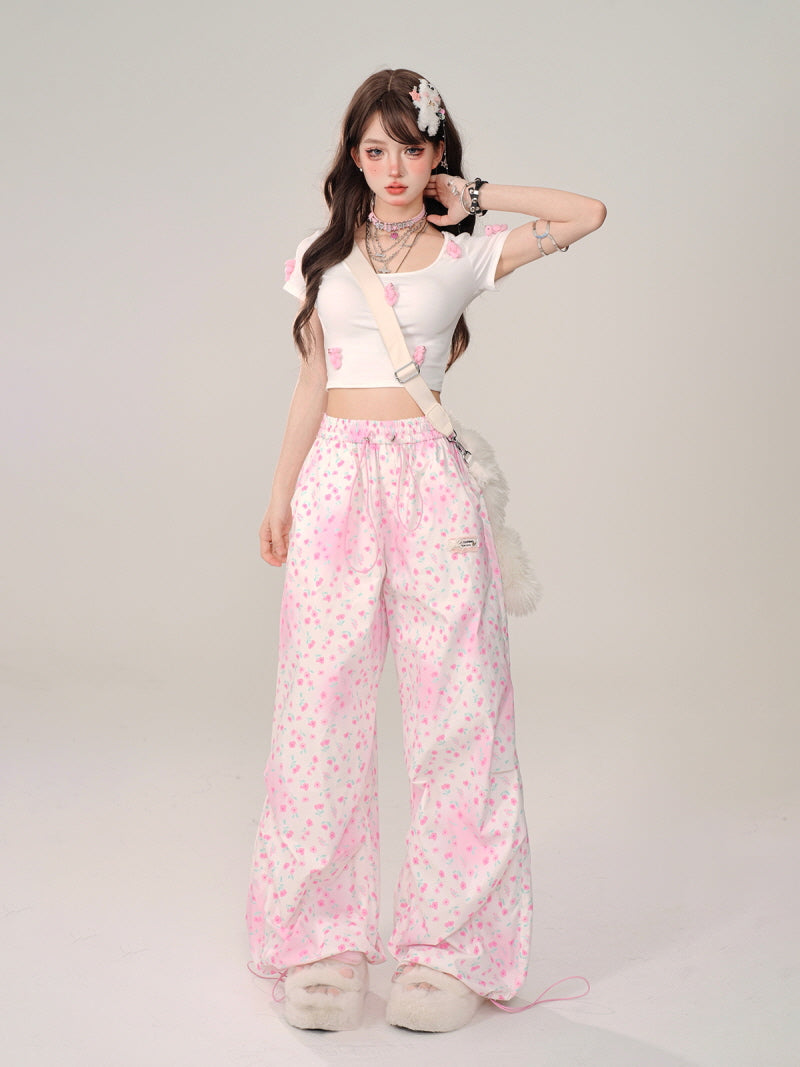 Cheeky Sweetheart Wide-leg Pants