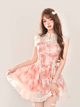 Girly Chinese Rose Dress