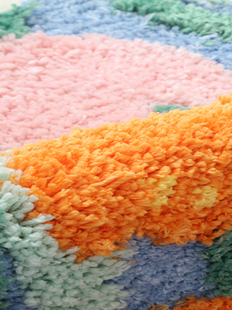 Pink Tulip Soft Plush Floor Mat Rug Carpet