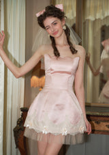 Velvet Promise Satin Mini Dress