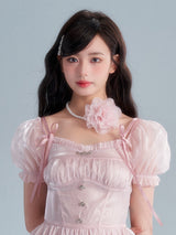Pearl Blossom Choker & Ribbon Corsage