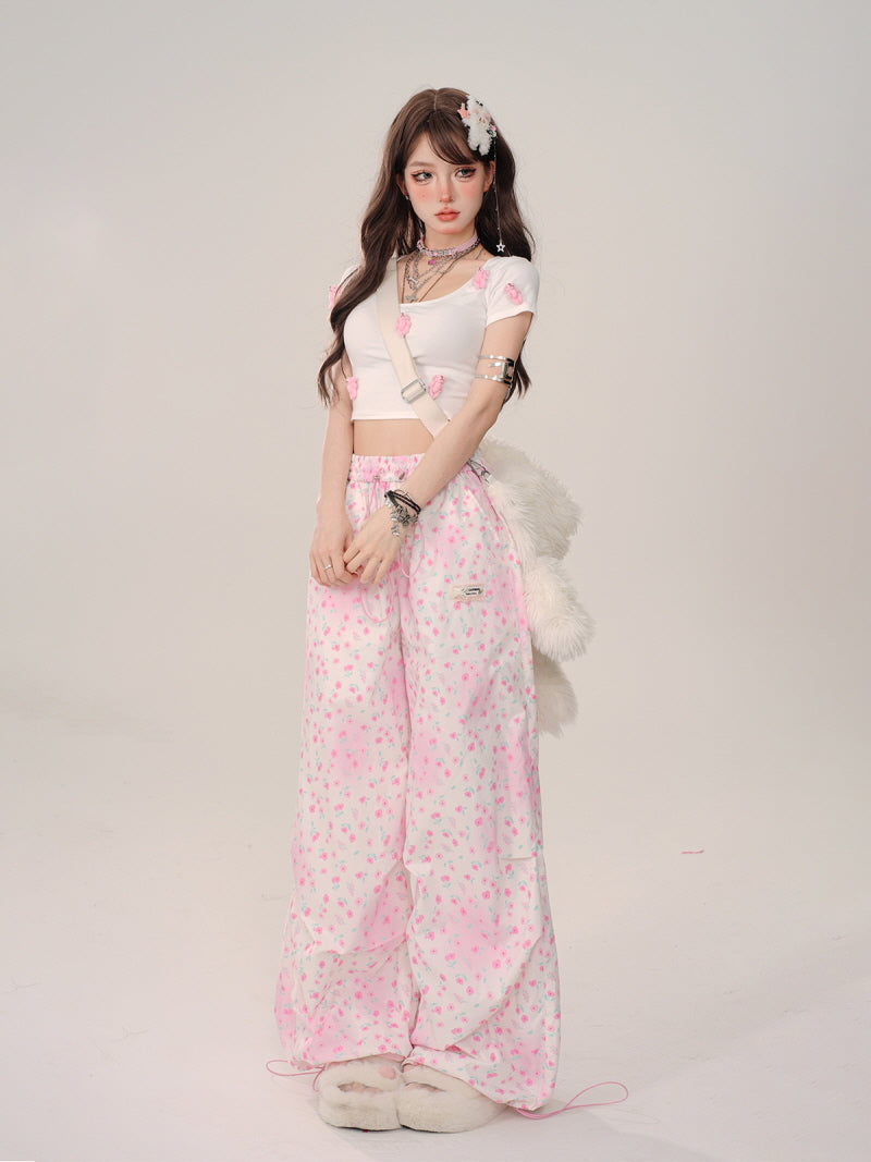 Cheeky Sweetheart Wide-leg Pants