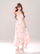 Butterfly Slip Long Dress