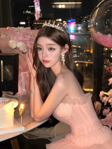Ethereal Blush Princess Tulle Dress