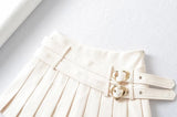 Double Belt Pure Girl Skirt