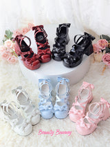 Heart Knot Lolita High Heels Shoes