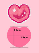 Pink Pixel Heart Soft Mat Rugs Carpets Bedroom Decor