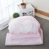 Cute Princess White Pink Gray Pet Bed