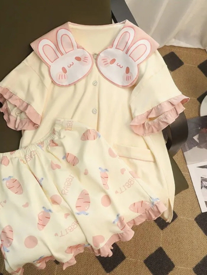 Cute Bunny Schoolgirl Pajamas