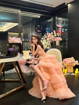 Ethereal Blush Princess Tulle Dress