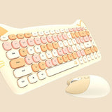 Cute Meow Wireless Keyboard Mouse Set