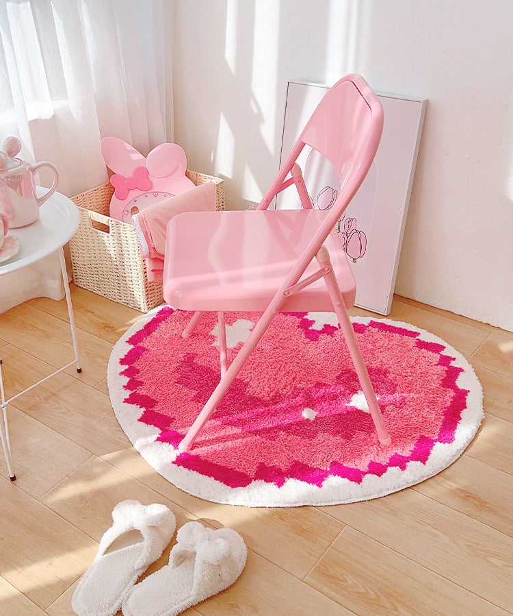 Pink Pixel Heart Soft Mat Rugs Carpets Bedroom Decor