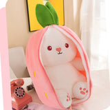 Strawberry Carrot Transform Rabbit Doll Plush Toy