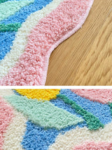 Pink Tulip Soft Plush Floor Mat Rug Carpet