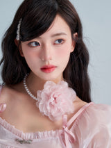 Pearl Blossom Choker & Ribbon Corsage
