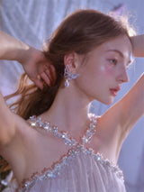 Romantic Moonlit Glow, Tiered Glitter Dress