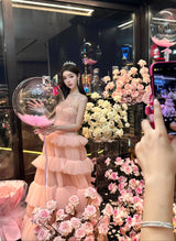 Ethereal Blush Princess Tulle Dress