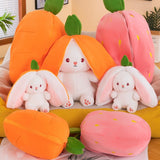 Strawberry Carrot Transform Rabbit Doll Plush Toy