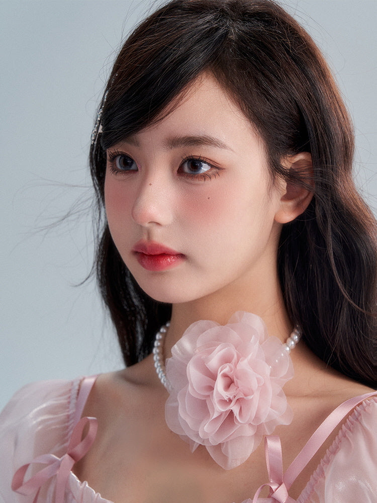 Pearl Blossom Choker & Ribbon Corsage