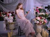 Romantic Moonlit Glow, Tiered Glitter Dress