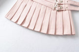 Double Belt Pure Girl Skirt