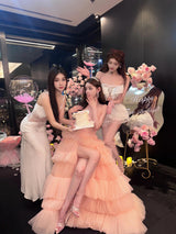 Ethereal Blush Princess Tulle Dress