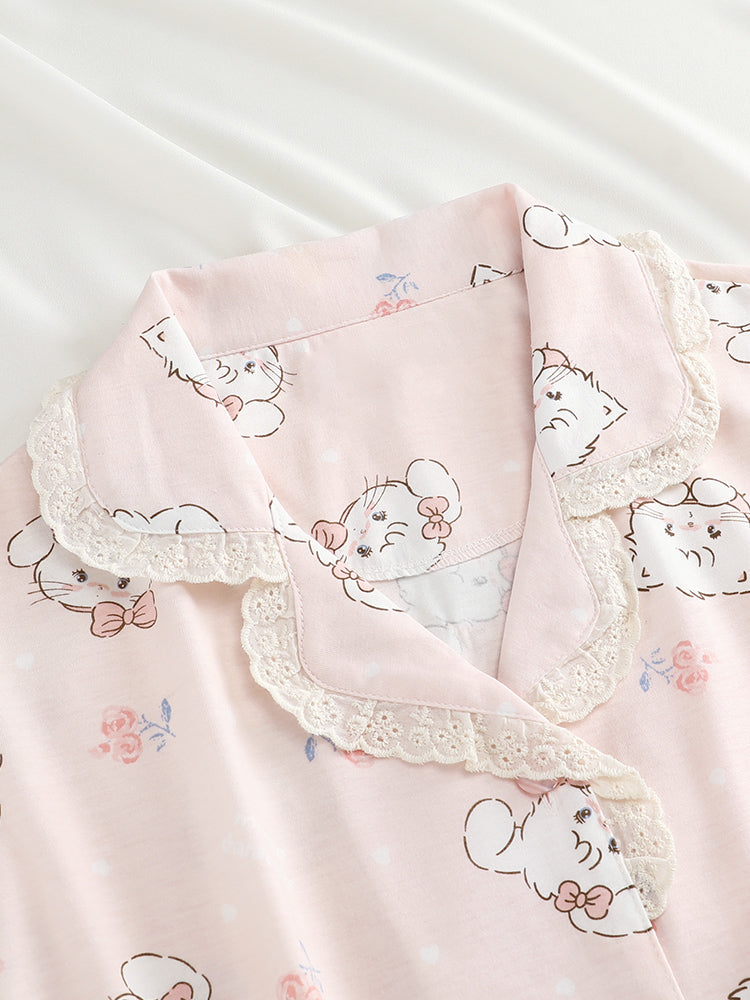 Mikko Sweet Dreams Pink Pajamas Set