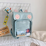 Cute Cat School Big Backpack Bag