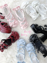 Heart Knot Lolita High Heels Shoes