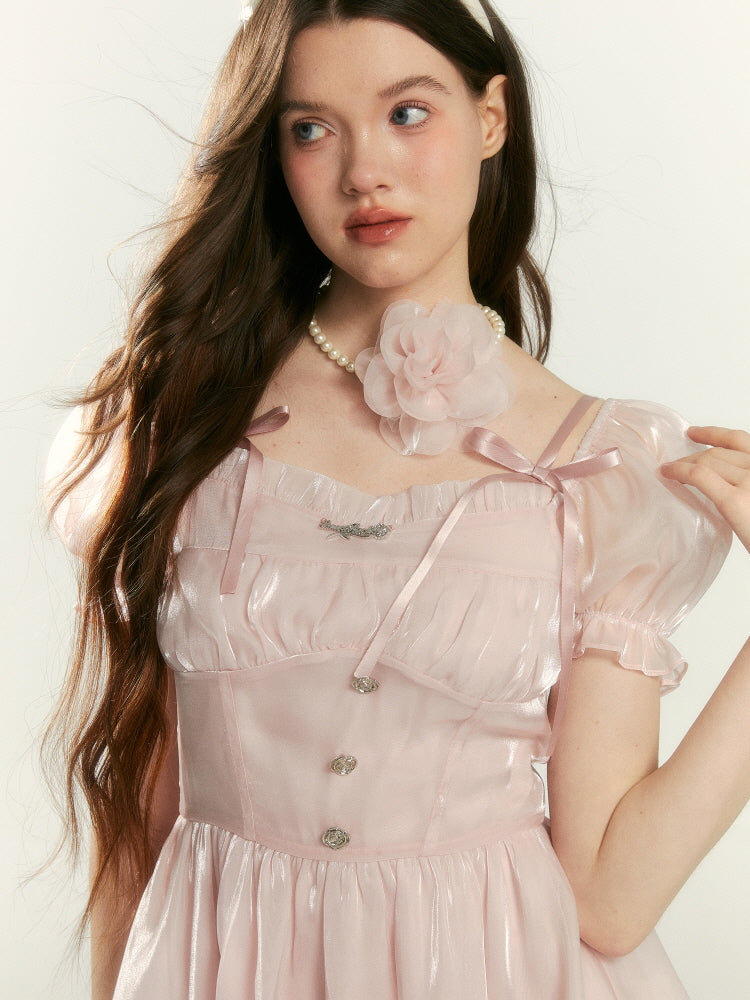 Pearl Blossom Choker & Ribbon Corsage