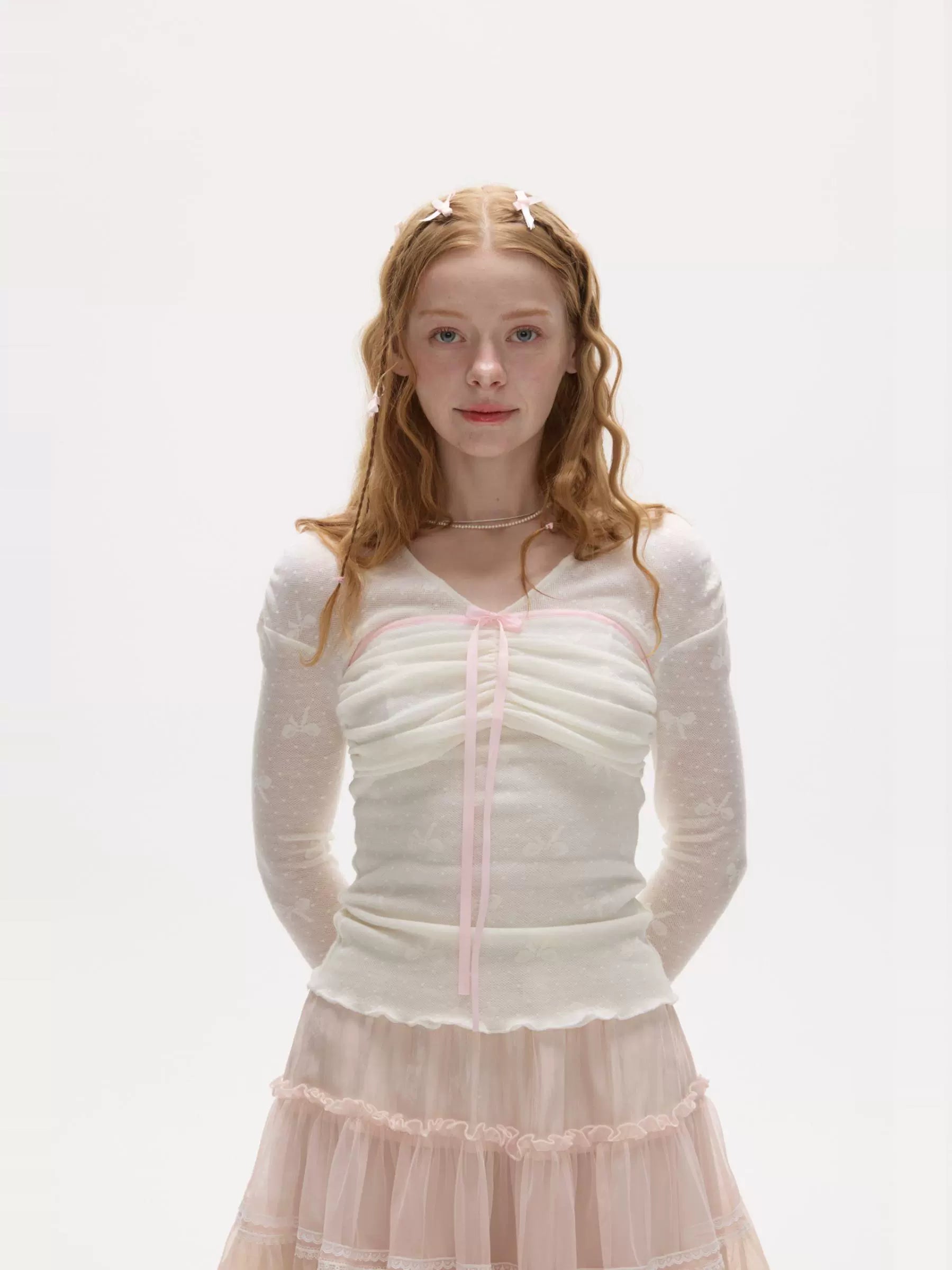 Fairy Whisper Sheer Bow Top