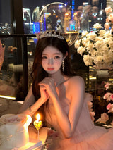 Ethereal Blush Princess Tulle Dress