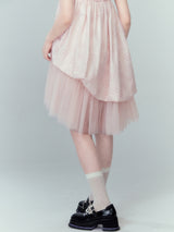 Black Ribbon Bowknot Pink Dress