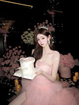 Ethereal Blush Princess Tulle Dress