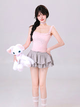 Ballet A-Line Puffy Mini Skirt